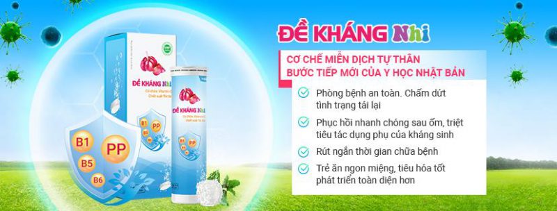 Uống Đề Kháng Nhi mỗi ngày sẽ giúp bé yêu tăng cường sức đề kháng