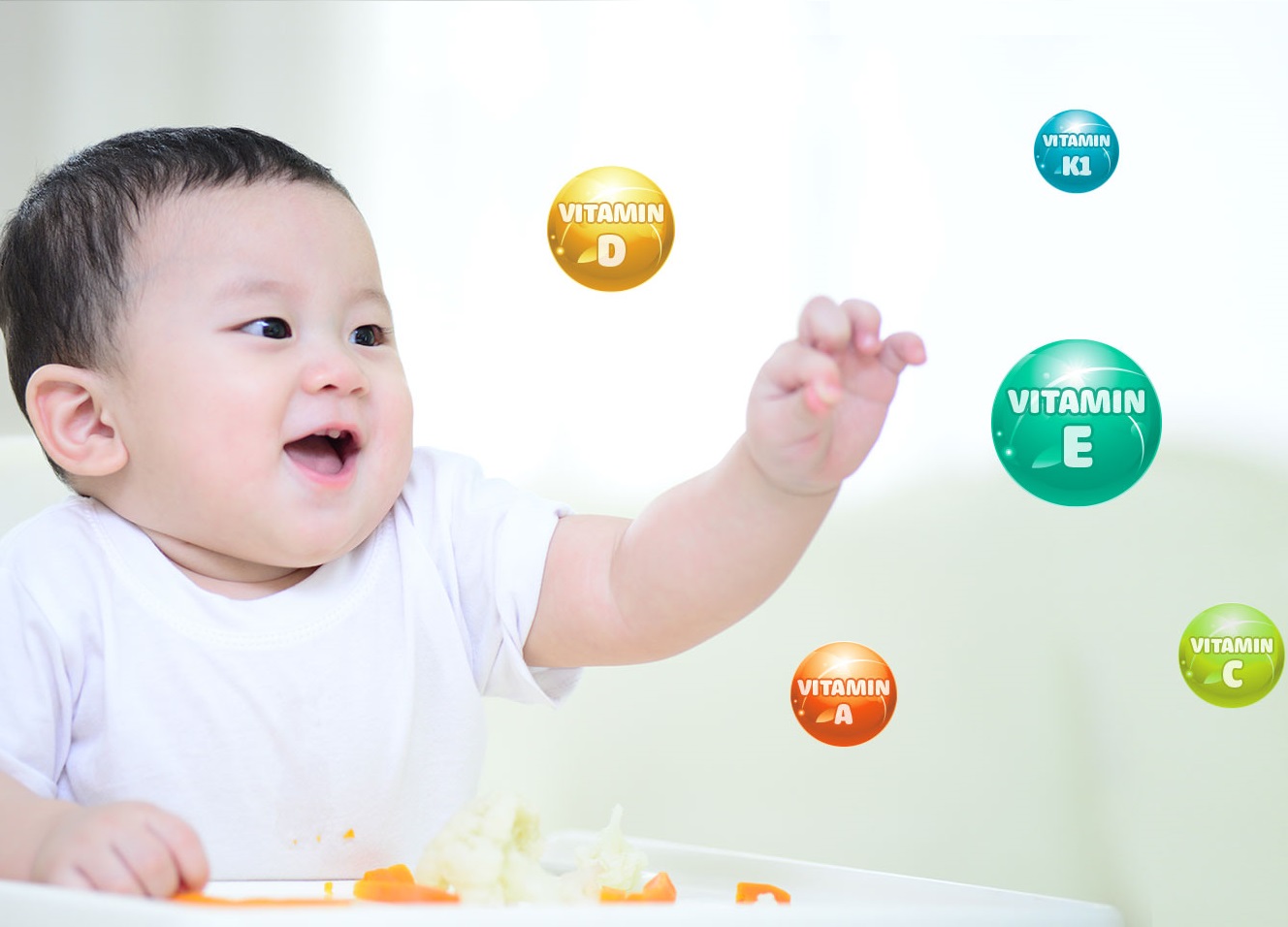 Mẹ hãy nâng hệ miễn dịch ở trẻ bằng cách bổ sung chất dinh dưỡng như kẽm và Vitamin B9 hay folate, cũng như Vitamin C, A, B6