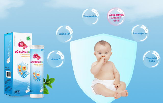 Trẻ sức đề kháng kém - Sử dụng ngay Viên sủi Đề kháng nhi