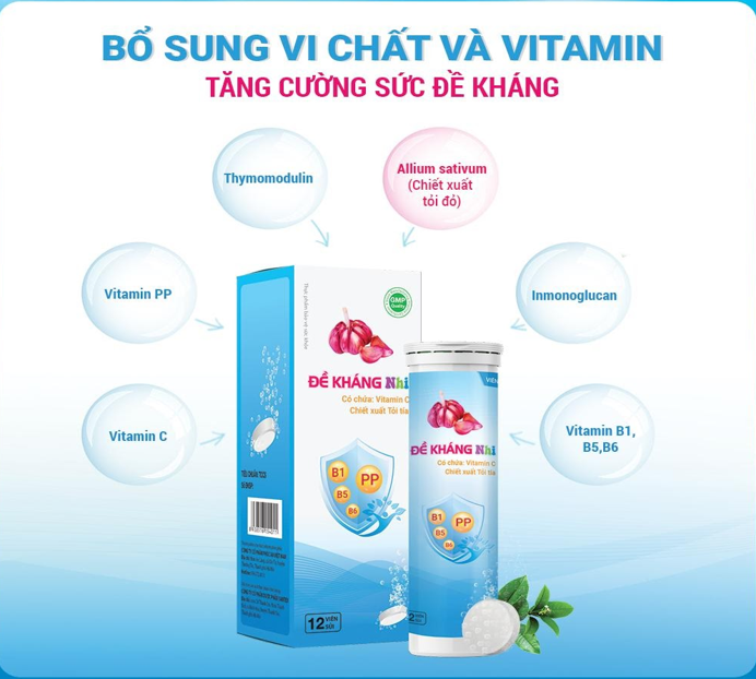 Viên sủi Đề kháng nhi - hỗ trợ cải thiện hệ miễn dịch ở trẻ